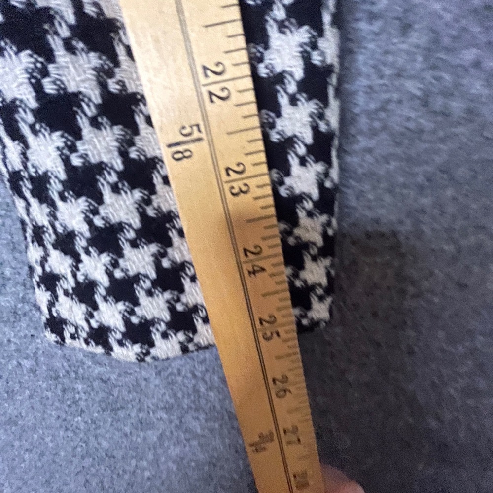 Petite Sophisticate Houndstooth Blazer Jacket Sz 8‎ Italy Classic Tweed Timeless - Picture 8 of 10